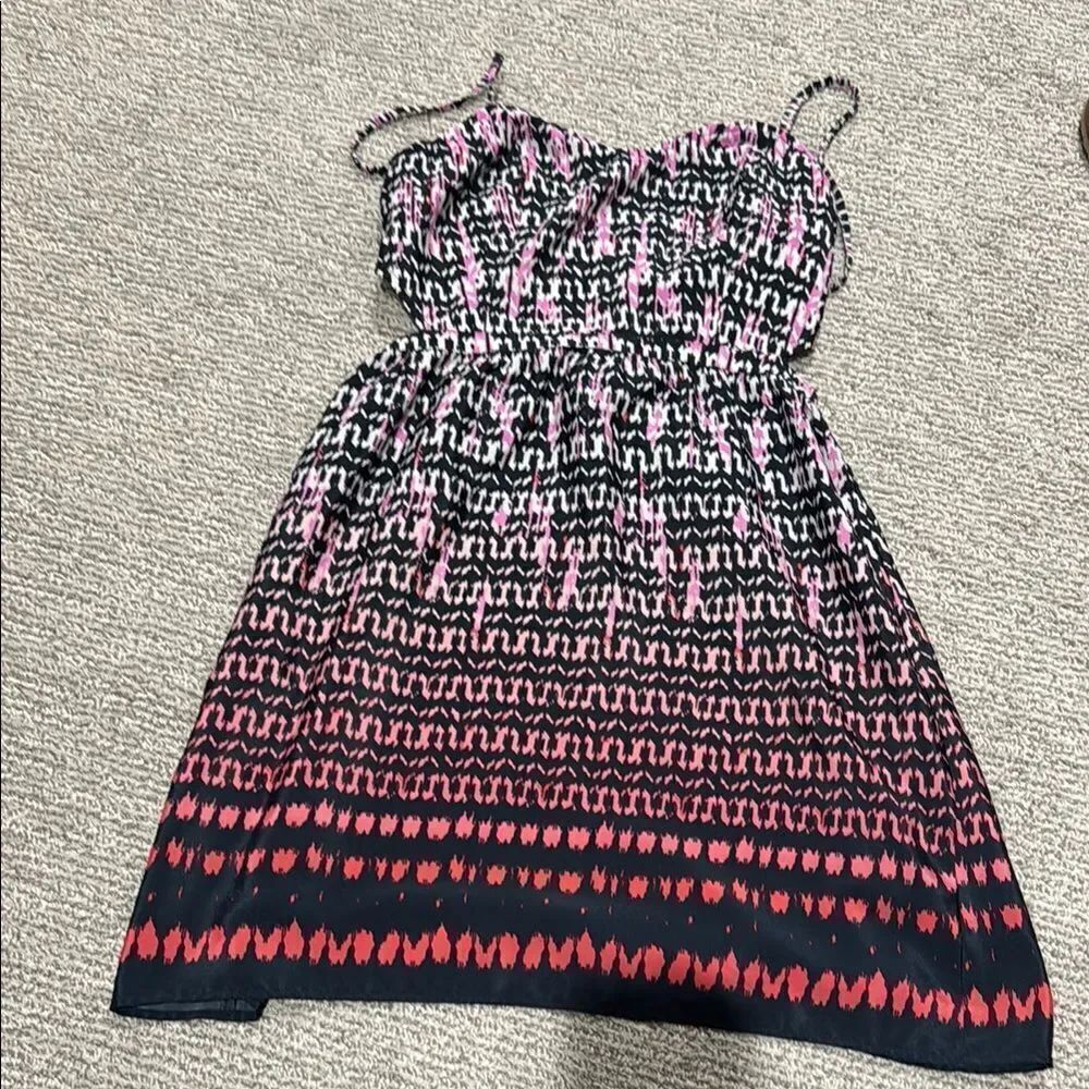 American Eagle Black and Pink Patterned Dress